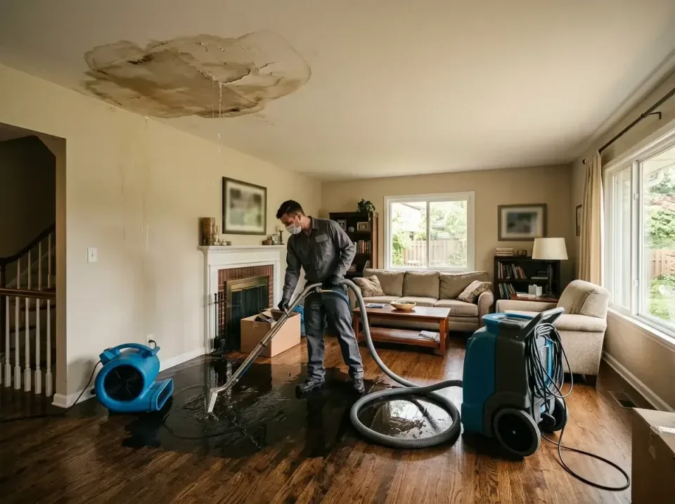 attic-pipe-burst-ceiling-drip-008 — frequently asked questions, Water Damage Restoration & Carpet Care in New Town, ND